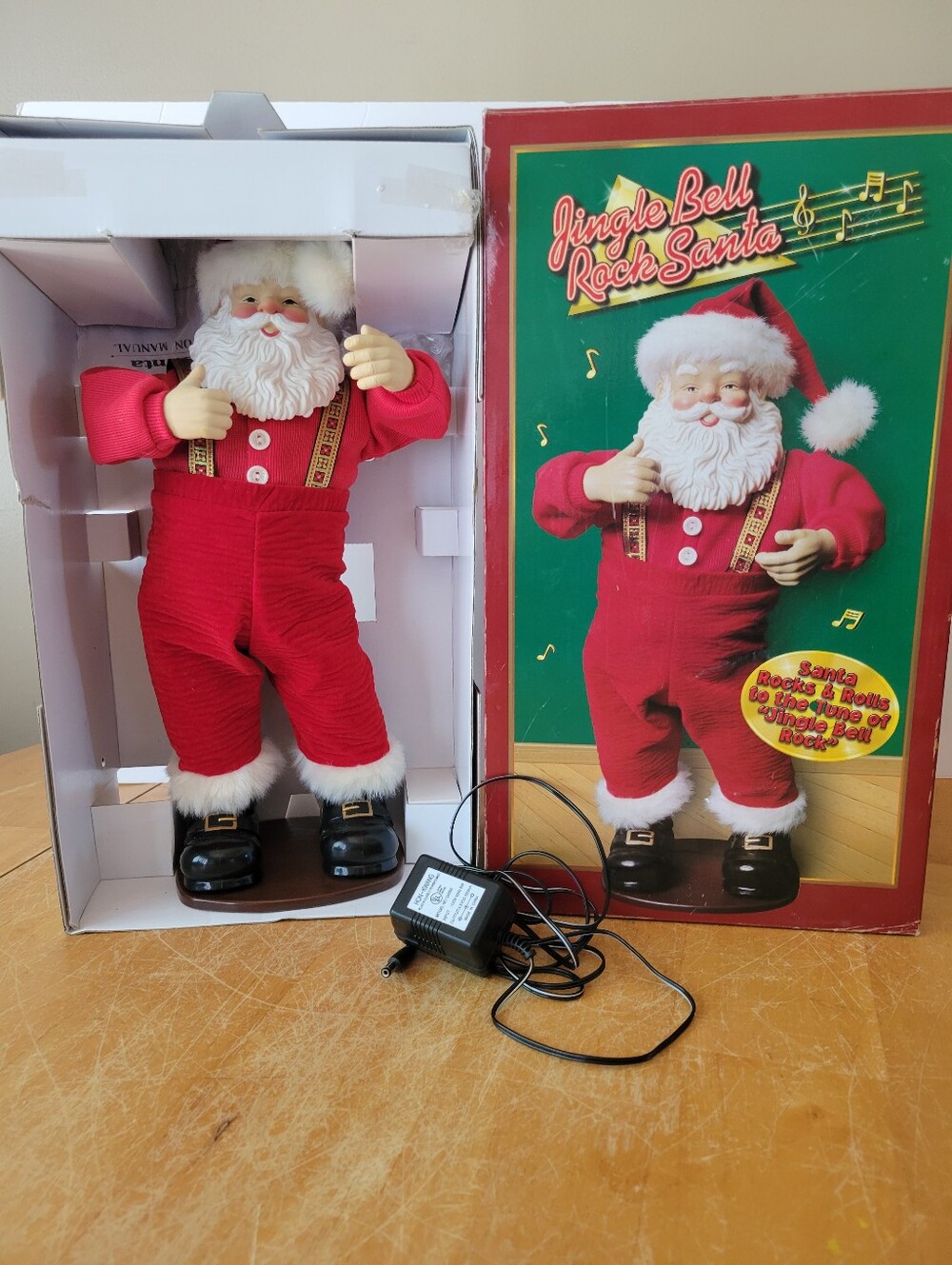 1998 Jingle Bell Rock Animated Musical Dancing Santa Claus 1st Edition Complete